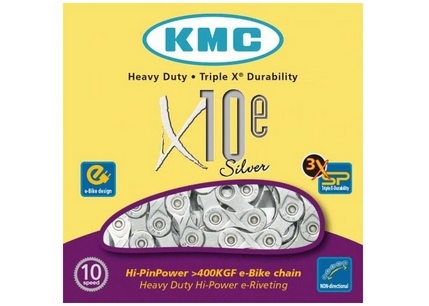 KMC X10e Silver E-Bike řetěz pro 10-stupňový systém