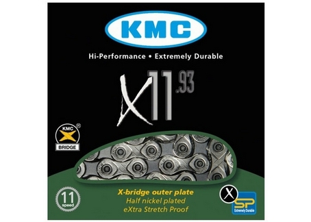 KMC X11 silver-black 114L řetěz pro 11-stupňový systém