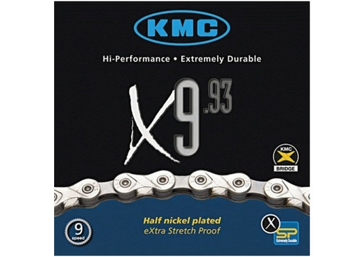 KMC X9 silver-black 114L řetěz pro 9-stupňový systém